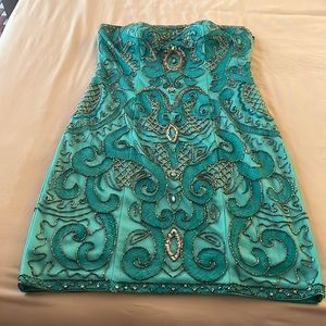 Beautiful beaded Sue Wong cocktail dress